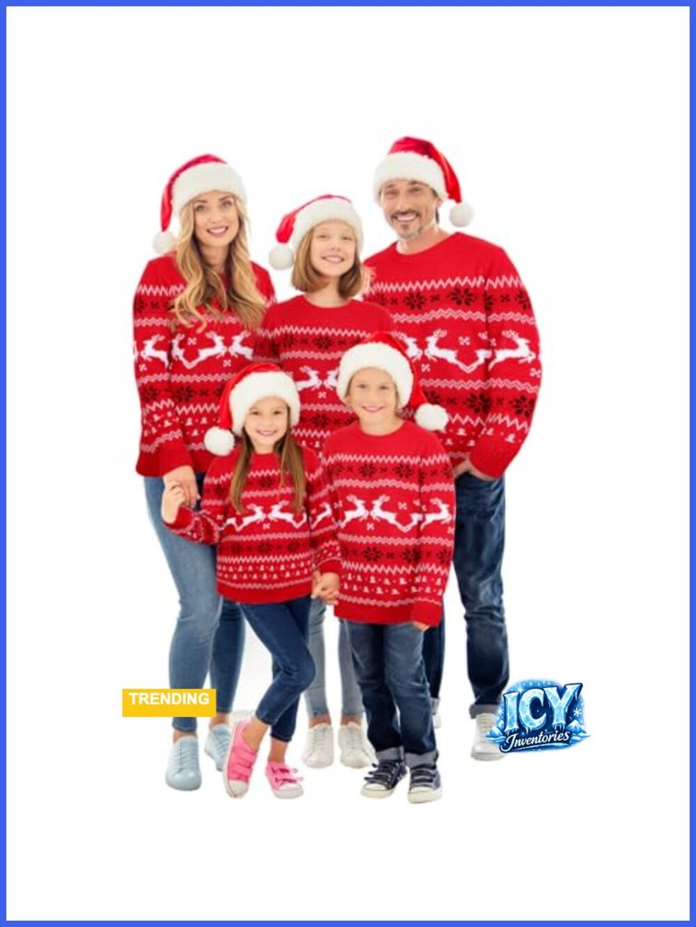 Ugly Christmas Sweater with Hat Knit Pullover Holiday Outfit